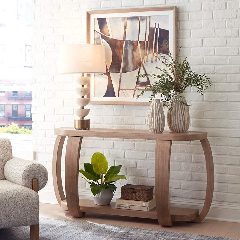 Image 1 Uttermost Adona 59 3/4" Wide Mindi Wood Console Table