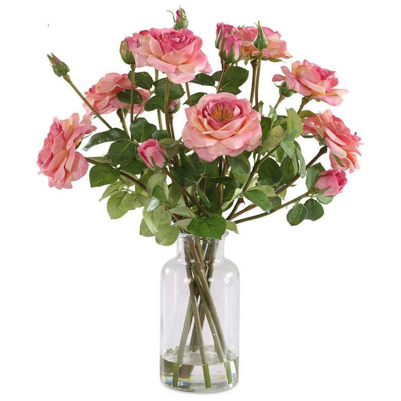 Image 1 Uttermost Adoration 15 1/4" High Rose Bouquet