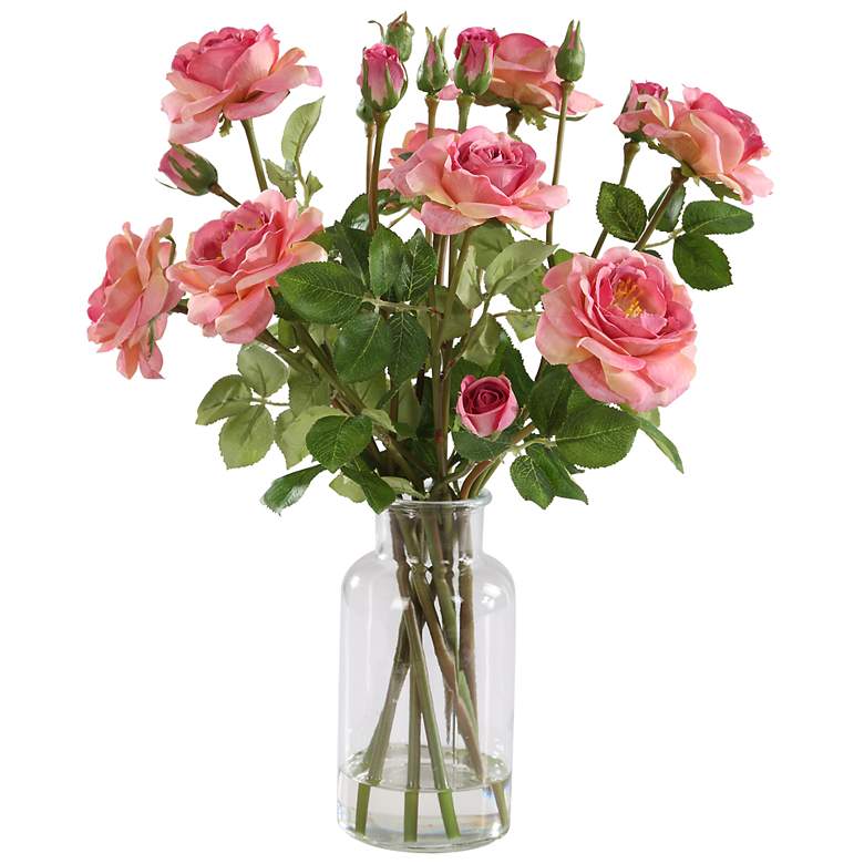 Image 3 Uttermost Adoration 15 1/4" High Rose Bouquet more views