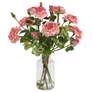 2_Uttermost Adoration 15 1/4" High Faux Flower Pink Rose Bouquet