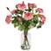 Uttermost Adoration 15 1/4" High Faux Flower Pink Rose Bouquet