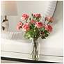 1_Uttermost Adoration 15 1/4" High Faux Flower Pink Rose Bouquet