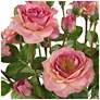 4_Uttermost Adoration 15 1/4" High Faux Flower Pink Rose Bouquet more views
