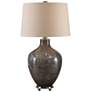 Uttermost Adria Seeded Transparent Gray Glass Table Lamp