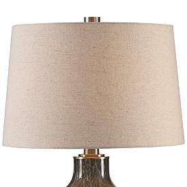 Image2 of Uttermost Adria Seeded Transparent Gray Glass Table Lamp more views