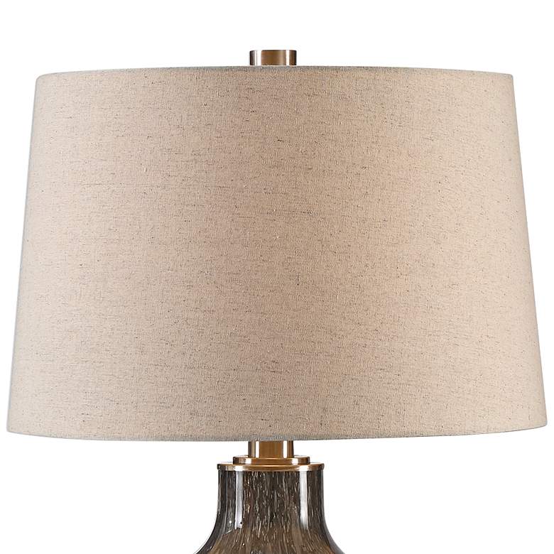 Uttermost Adria Seeded Transparent Gray Glass Table Lamp more views