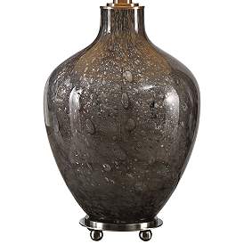 Image3 of Uttermost Adria Seeded Transparent Gray Glass Table Lamp more views