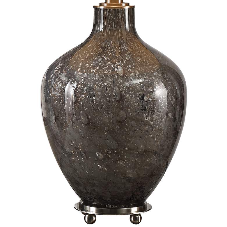 Uttermost Adria Seeded Transparent Gray Glass Table Lamp more views