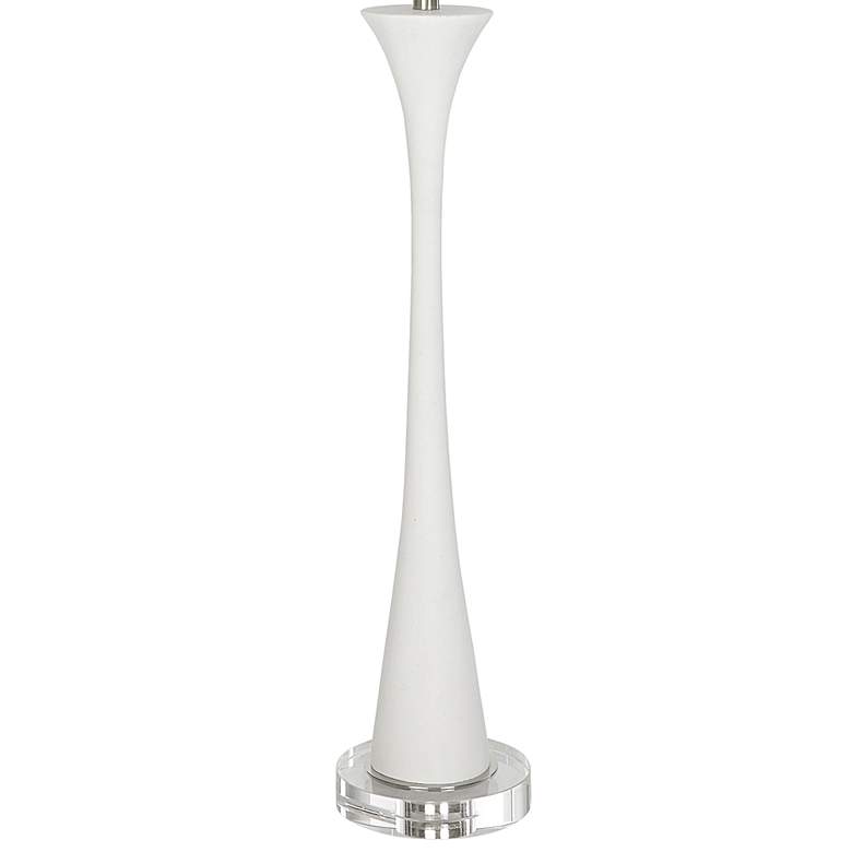 Image 4 Uttermost Adrienne 34" White Faux Marble Trumpet Buffet Lamp more views