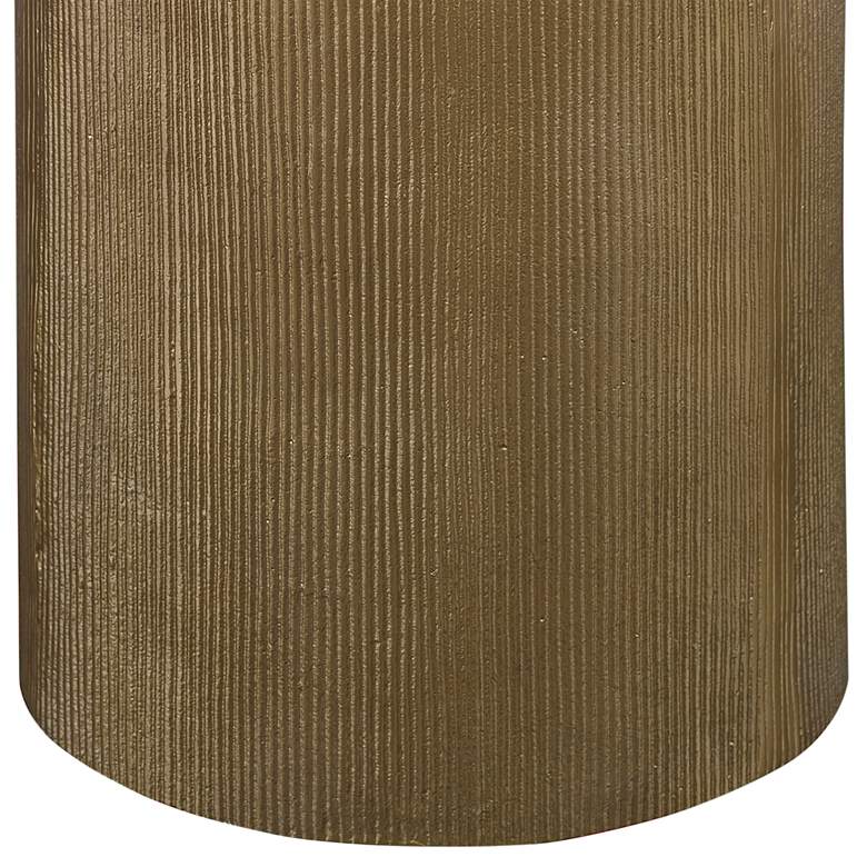 Image 4 Uttermost Adrina 12" Wide Antique Gold Round Accent Table more views