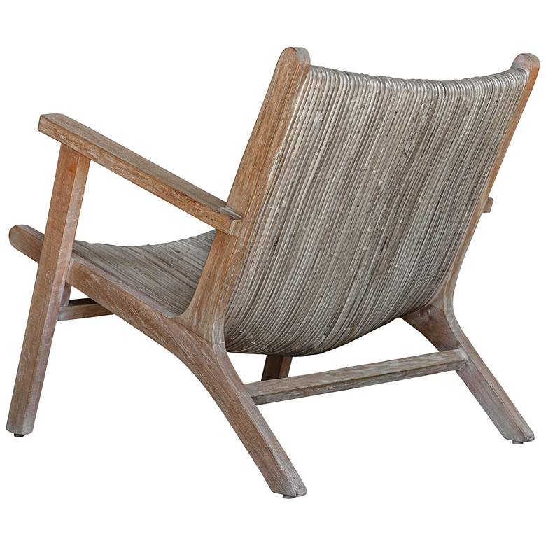 Image 5 Uttermost Aegea Beige and Gray Woven Rattan Accent Chair more views