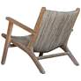 Uttermost Aegea Beige and Gray Woven Rattan Accent Chair