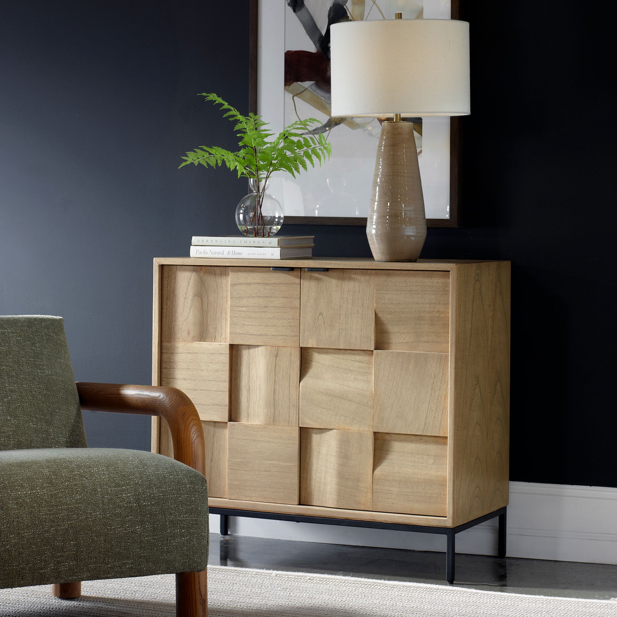 Image 7 Uttermost Aerie Mini Wood 2 Door Cabinet more views