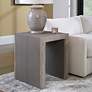 1_Uttermost Aerina 20" Wide Light Gray Faux Shagreen End Table
