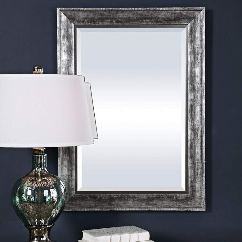 Image 1 Uttermost Affton Silver 25 1/2 inch x 35 1/2 inch Wall Mirror