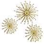 3_Uttermost Aga Plated Gold Metal 3-Piece Wall Decor Set more views