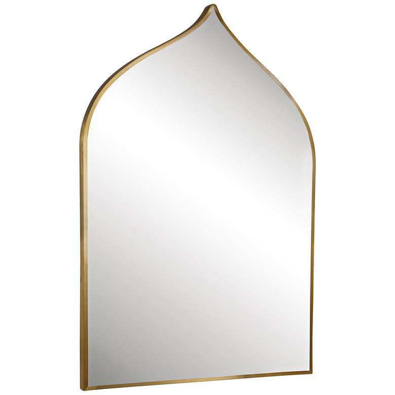 Uttermost Agadir Brushed Gold 24 inch x 36 1/2 inch Arch Wall Mirror