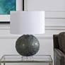 Uttermost Agate Slice Charcoal Glass Accent Table Lamp