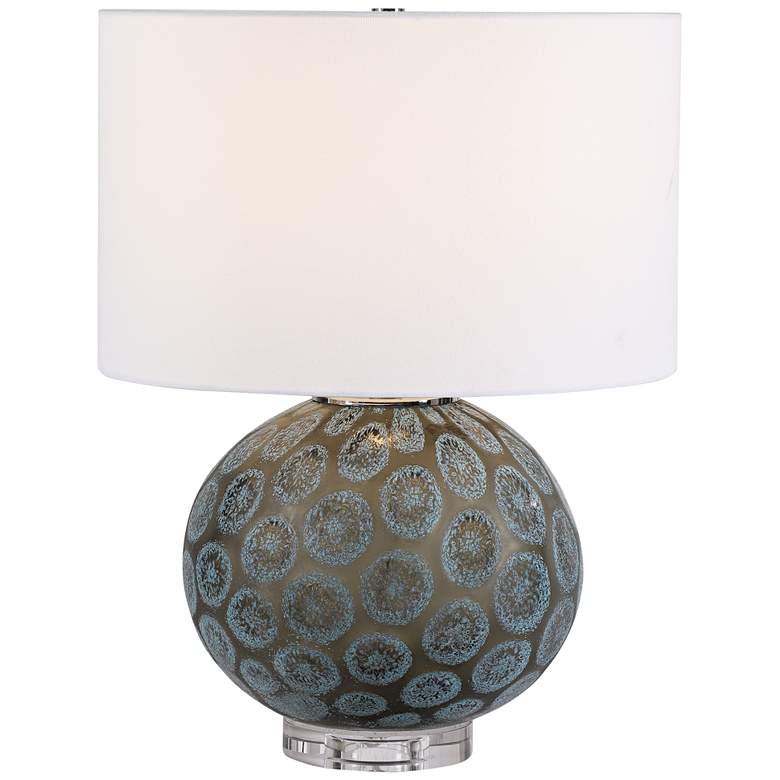 Image 6 Uttermost Agate Slice Charcoal Glass Accent Table Lamp more views