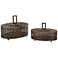 Uttermost Agnese Antiqued Gold Iron 2-Piece Oval Box Set