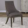 4_Uttermost Aidrian 25" Wide Barrel Back Charcoal Gray Accent Chair more views