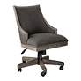 3_Uttermost Aidrian Charcoal Gray Adjustable Desk Chair more views