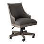 6_Uttermost Aidrian Charcoal Gray Adjustable Desk Chair more views