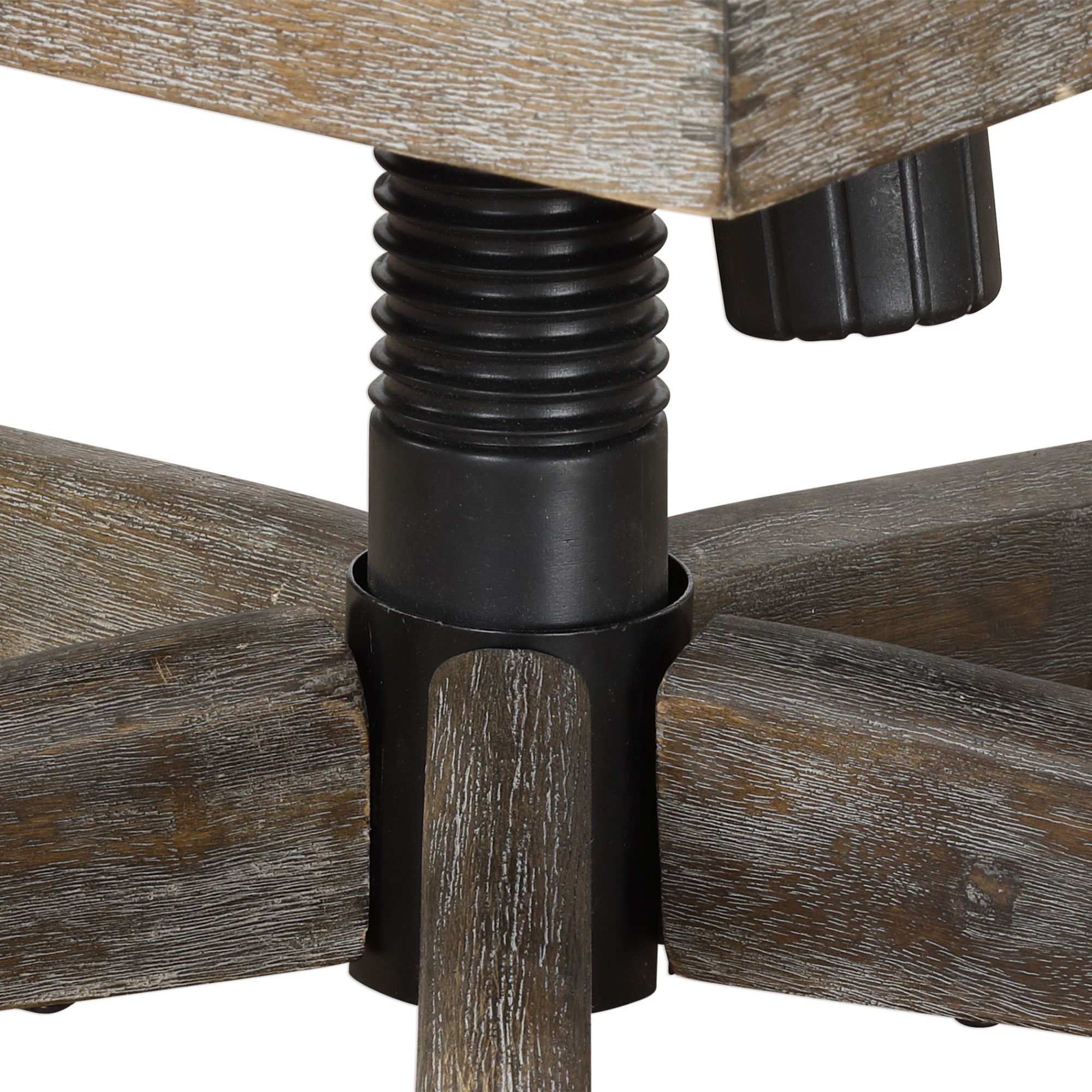 Uttermost Aidrian Charcoal Gray Adjustable Desk Chair