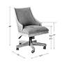 Uttermost Aidrian Charcoal Gray Adjustable Desk Chair
