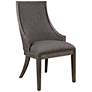 Uttermost Aidrian Charcoal Gray Fabric Accent Chair