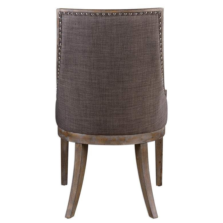 Image 7 Uttermost Aidrian Charcoal Gray Fabric Accent Chair more views
