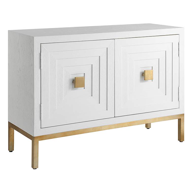 Image 4 Uttermost Aiken 2 Door White Cabinet more views