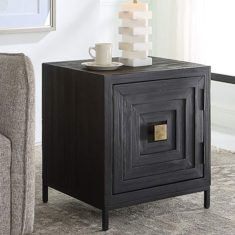 Image 1 Uttermost Aiken 22.25" Wide Dark Ebony Modern Cabinet