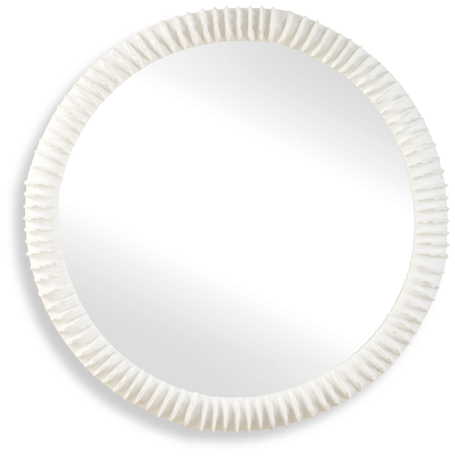 Image 2 Uttermost Akiko White 35 1/2" Round Mirror