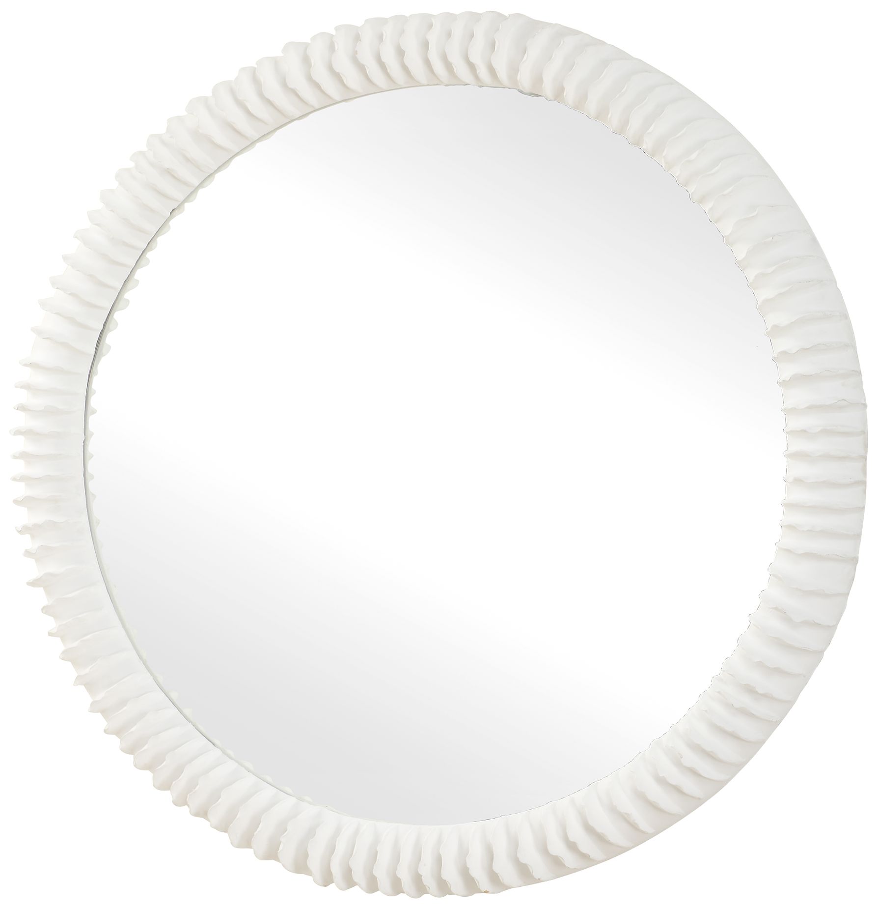 Image 4 Uttermost Akiko White 35 1/2" Round Mirror more views