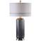 Uttermost Akila Dark Charcoal Hand-Etched Glass Table Lamp