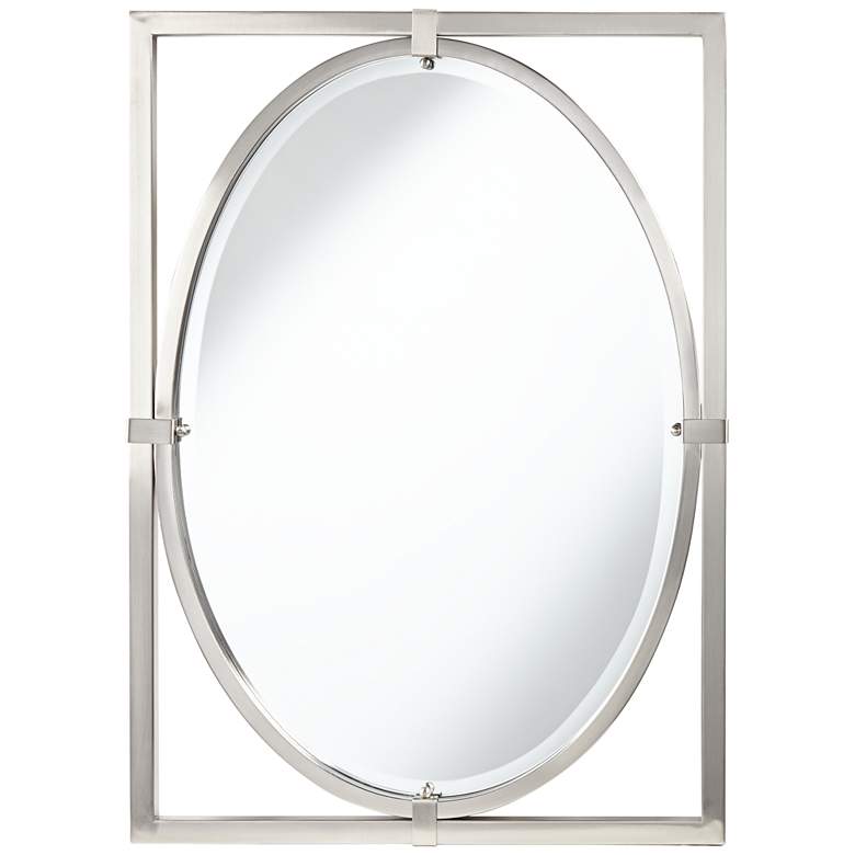 Image 2 Uttermost Akita Brushed Nickel 24 inch x 34 inch Wall Mirror