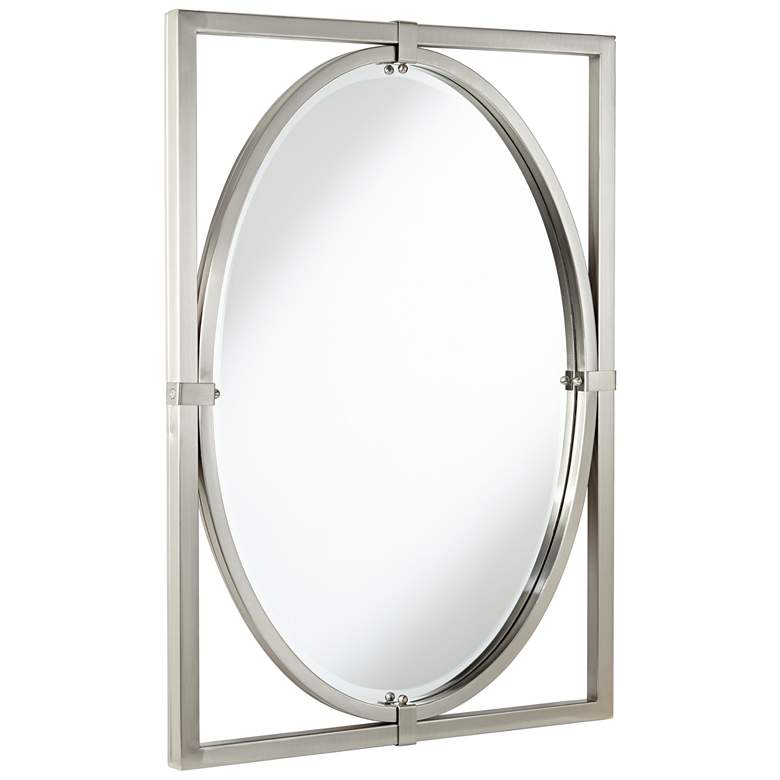 Image 5 Uttermost Akita Brushed Nickel 24" x 34" Wall Mirror more views
