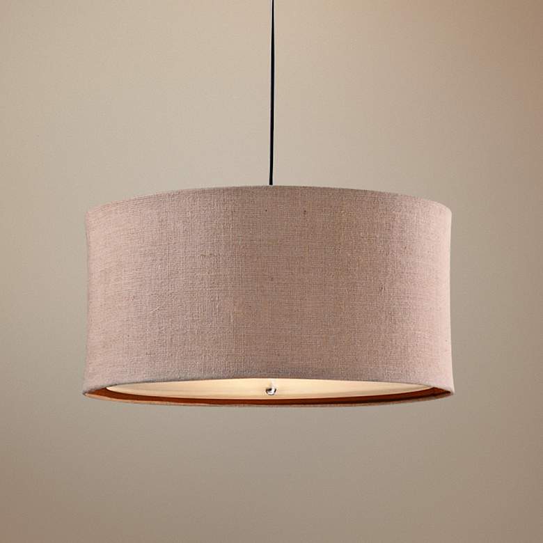 Image 1 Uttermost Alamo Burlap 3-Light Pendant Light