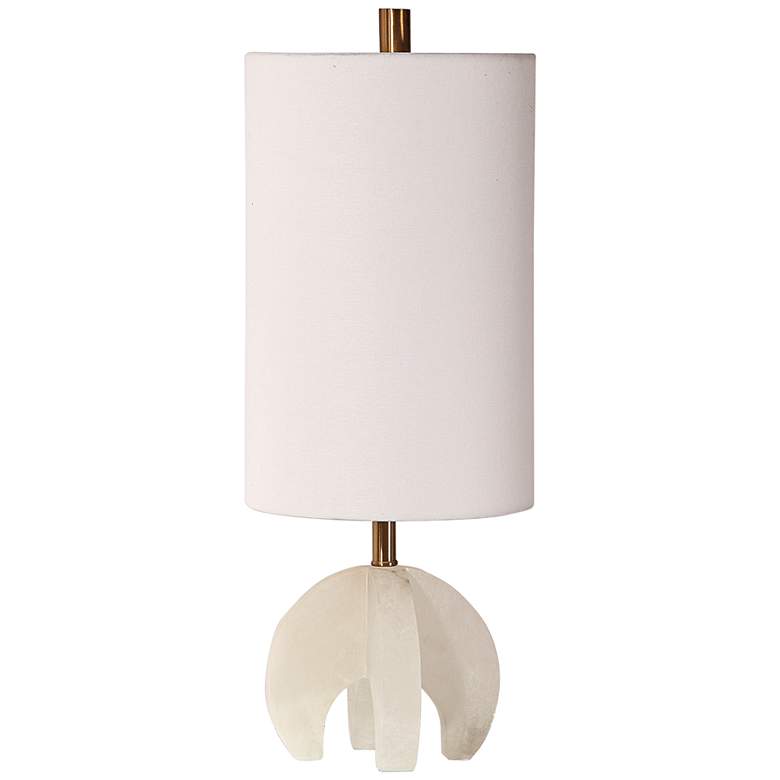 Image 2 Uttermost Alanea 23 1/2 inch Modern Polished White Alabaster Accent Lamp
