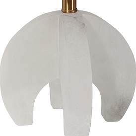 Image4 of Uttermost Alanea 23 1/2" Modern Polished White Alabaster Accent Lamp more views