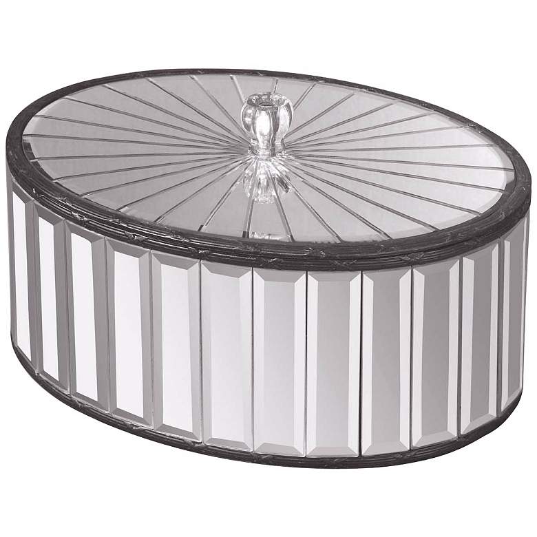 Image 1 Uttermost Alanna Mirrored Metal Oval Box