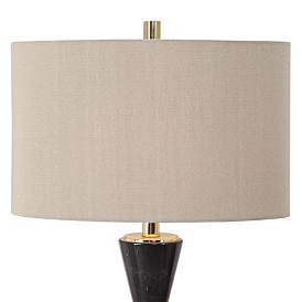 Image4 of Uttermost Alastair 29 3/4" Modern Black Marble Hourglass Table Lamp more views