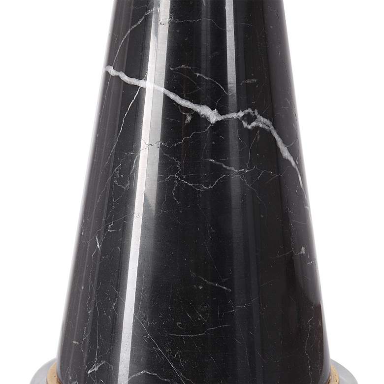 Image 5 Uttermost Alastair 29 3/4" Modern Black Marble Hourglass Table Lamp more views