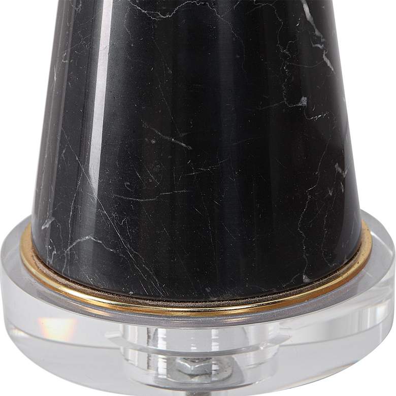 Image 6 Uttermost Alastair 29 3/4 inch Modern Black Marble Hourglass Table Lamp more views