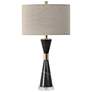 Uttermost Alastair Black Marble Hourglass Table Lamp