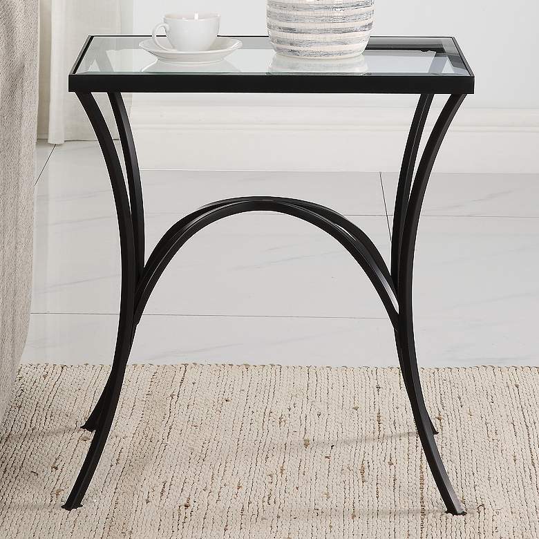 Image 2 Uttermost Alayna 24" H Black End Table