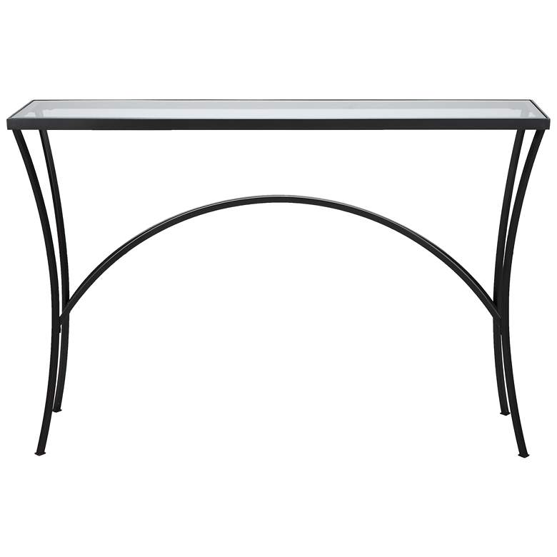 Image 1 Uttermost Alayna 48 inch Wide Black Rectangular Console Table