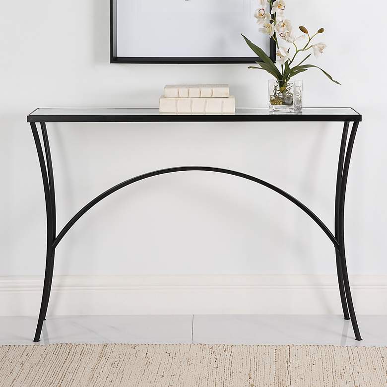 Image 2 Uttermost Alayna 48" Wide Black Rectangular Console Table