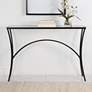Uttermost Alayna 48" Wide Black Rectangular Console Table in scene